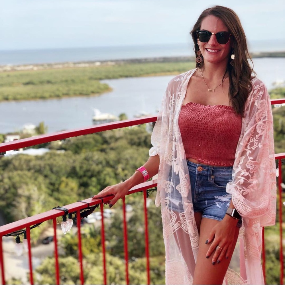 dusty rose velvet tube top